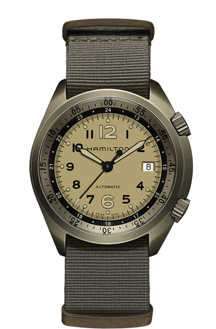Hamilton H80435895 : Khaki Pilot Pioneer Alu Beige Auto