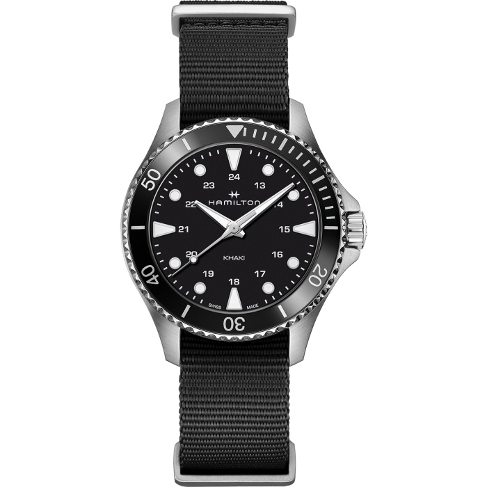 Hamilton H82201931 : Khaki Navy Scuba Quartz 37 Stainless Steel / Black / NATO