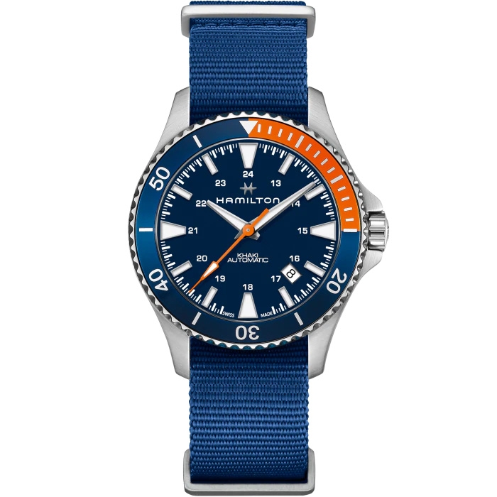 Hamilton H82365941 : Khaki Navy Scuba Auto Stainless Steel / Blue / NATO