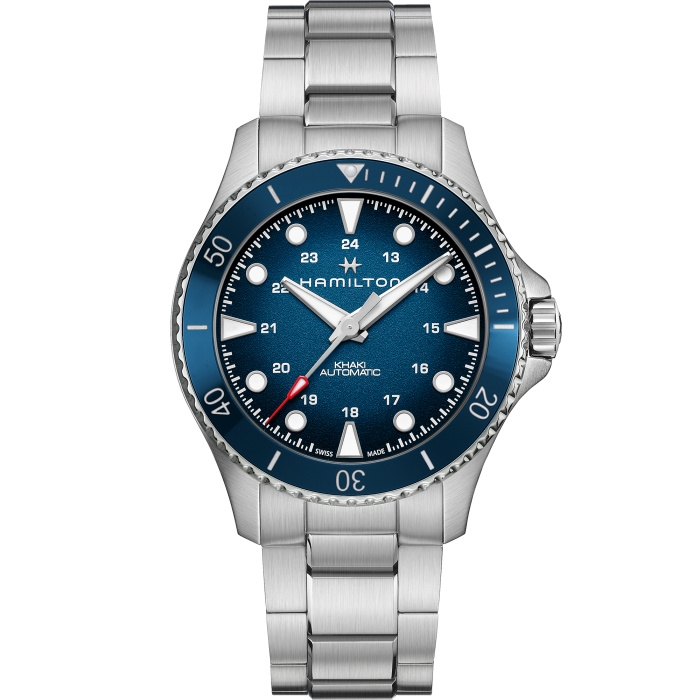 Hamilton H82505140 : Khaki Navy Scuba Auto 43 Stainless Steel / Blue / Bracelet