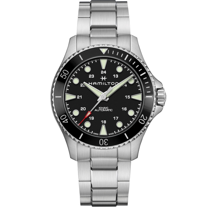 Hamilton H82515130 : Khaki Navy Scuba Auto 43 Stainless Steel / Black / Bracelet