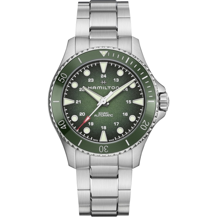 Hamilton H82525160 : Khaki Navy Scuba Auto 43 Stainless Steel / Green - Gradient / Bracelet