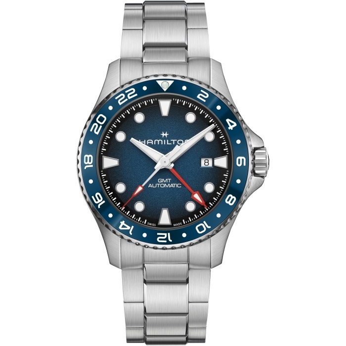 Hamilton H82535140 : Khaki Navy Scuba Automatic GMT 43 Stainless Steel / Blue / Bracelet