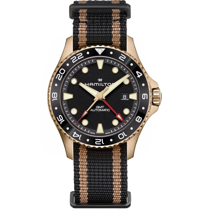 Hamilton H82565930 : Khaki Navy Scuba Automatic GMT 43 Bronze / Black