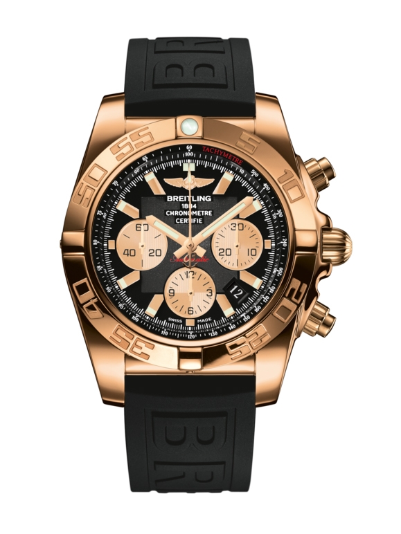 Breitling HB011012.B968.153S : Chronomat 44 Rose Gold / Onyx Black / Rubber