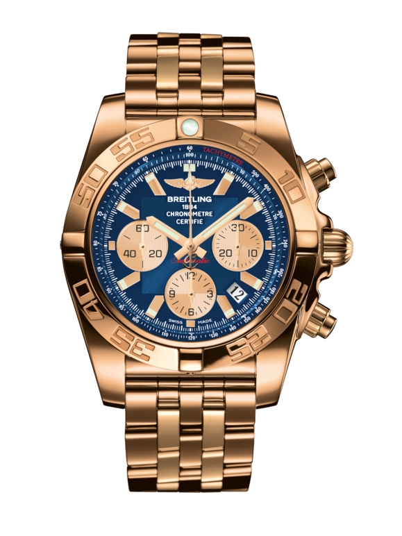 Breitling HB011012.C790.375H : Chronomat 44 Rose Gold / Metallica Blue / Bracelet