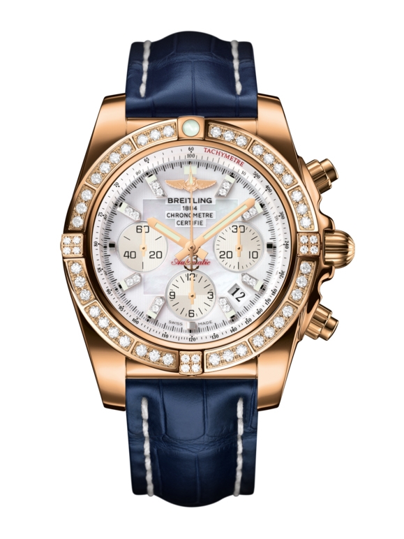 Breitling HB011059.A698.731P : Chronomat 44 Rose Gold / Diamond / Pearl Diamond / Croco