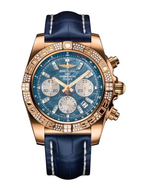 Breitling HB0110AE.BC53.731P : Chronomat 44 Rose Gold / Diamond / Black Pearl Diamond / Bracelet