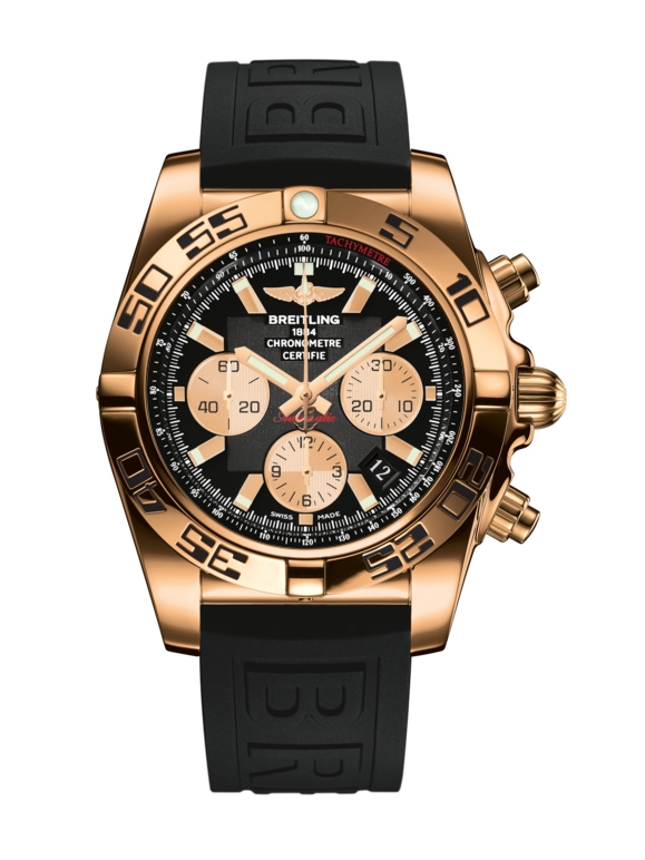 Breitling HB0110C1.B968.153S : Chronomat 44 Rose Gold / Onyx Black / Rubber