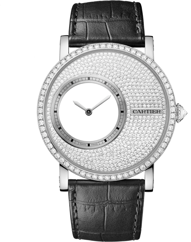 Cartier HPI00636 : Rotonde de Cartier Mysterious Hour White Gold / Diamond