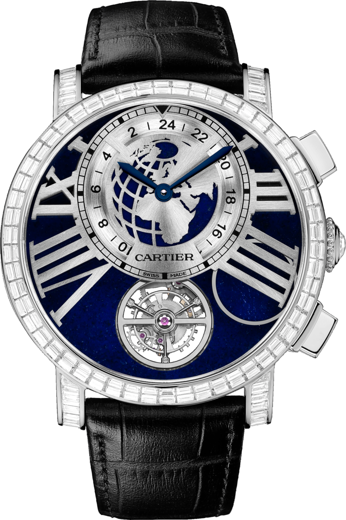 Cartier HPI00639 : Rotonde de Cartier Earth and Moon Platinum / Baguette