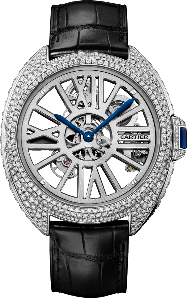 Cartier HPI01057 : Clé de Cartier 41 Skeleton Automatic Palladium / Diamond