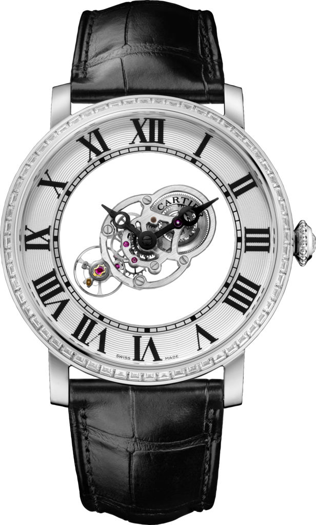 Cartier HPI01071 : Rotonde de Cartier Astromystérieux Platinum / Baguette