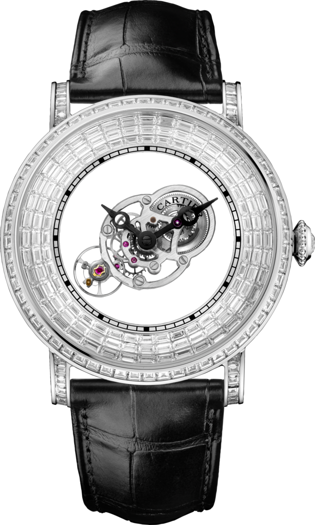 Cartier HPI01073 : Rotonde de Cartier Astromystérieux Platinum / Baguette