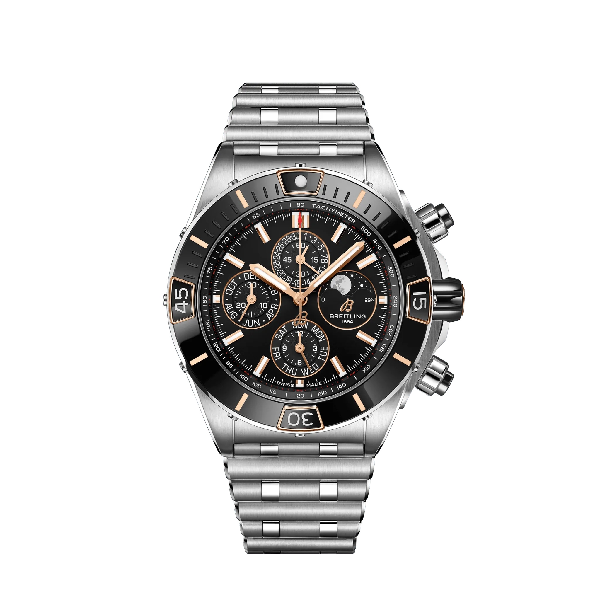 Breitling I19320251B1A1 : Super Chronomat 1461 Days 44 Stainless Steel / Black / Rouleaux