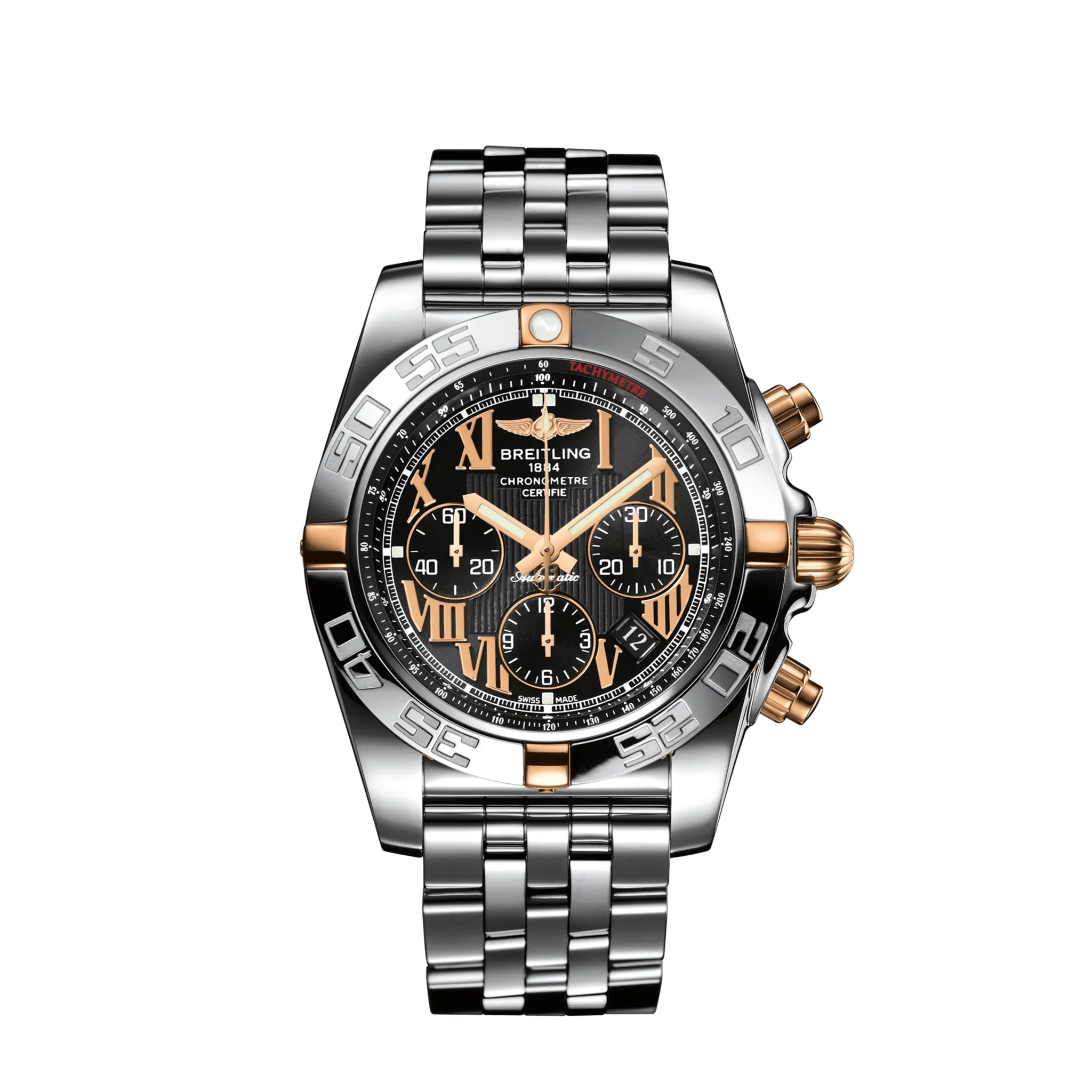 Breitling IB011012/B957/388C : Chronomat 44 Stainless Steel / Rose Gold / Black - Roman / Japan Special Edition