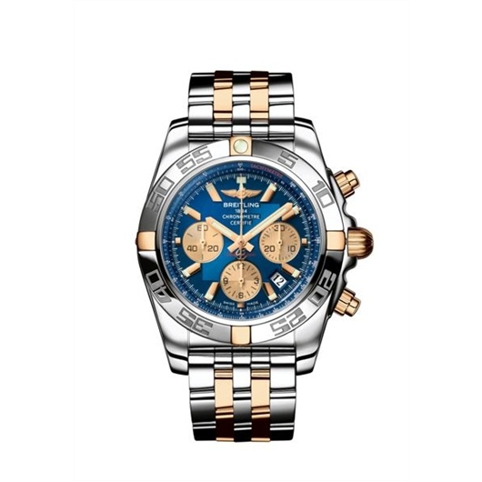 Breitling IB011012/C790 : Chronomat 44 Stainless Steel / Rose Gold / Blue