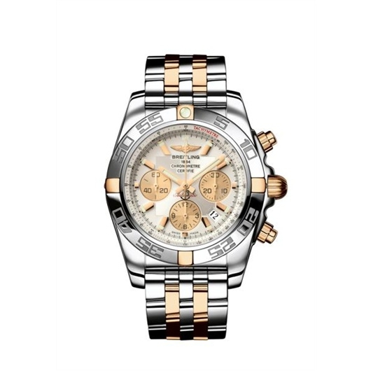 Breitling IB011012/G687 : Chronomat 44 Stainless Steel / Rose Gold / Cream