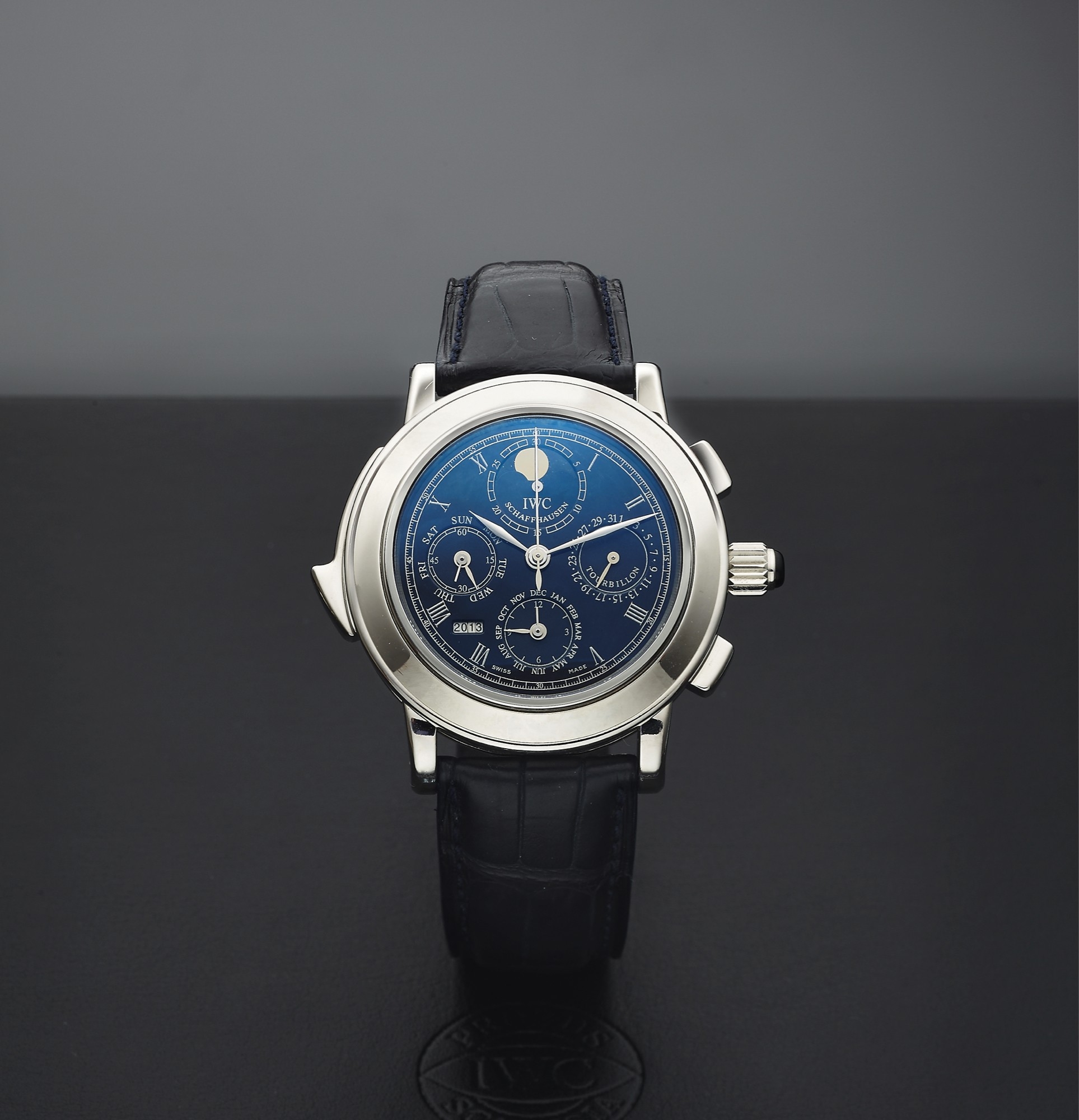 IWC IW1868-10 :  Destriero Scafusia Platinum / Blue / English