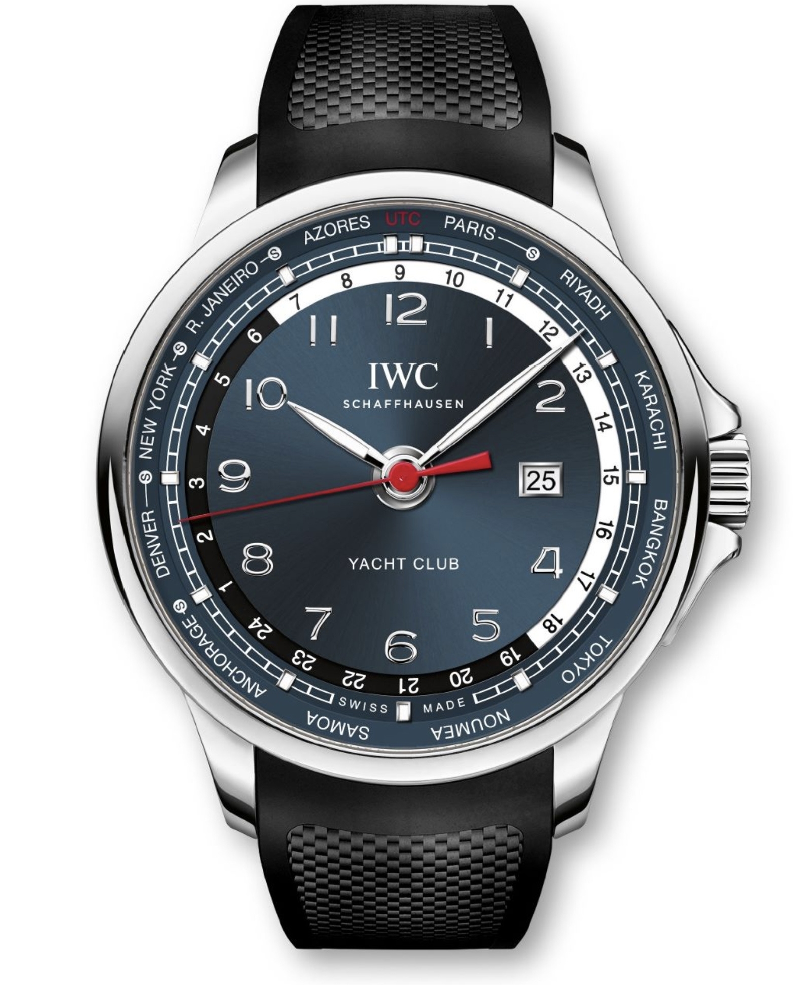 IWC IW3266-06 : Portugieser Yacht Club Worldtimer Stainless Steel / Solaris
