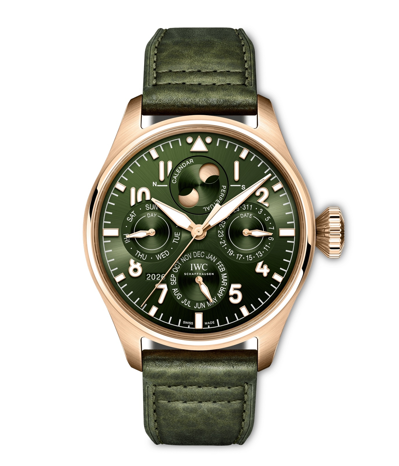 IWC IW3296-02 : Big Pilot’s Watch Perpetual Calendar ProSet Red Gold / Olive