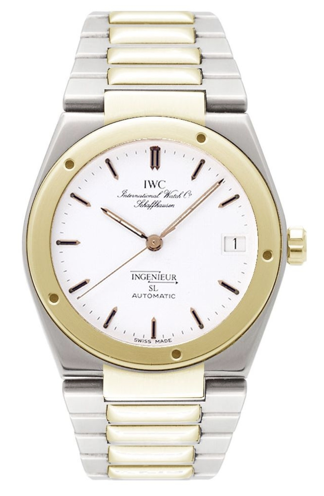 IWC IW3505-11 : Ingenieur SL Automatic Stainless Steel / Yellow Gold / White / Bracelet
