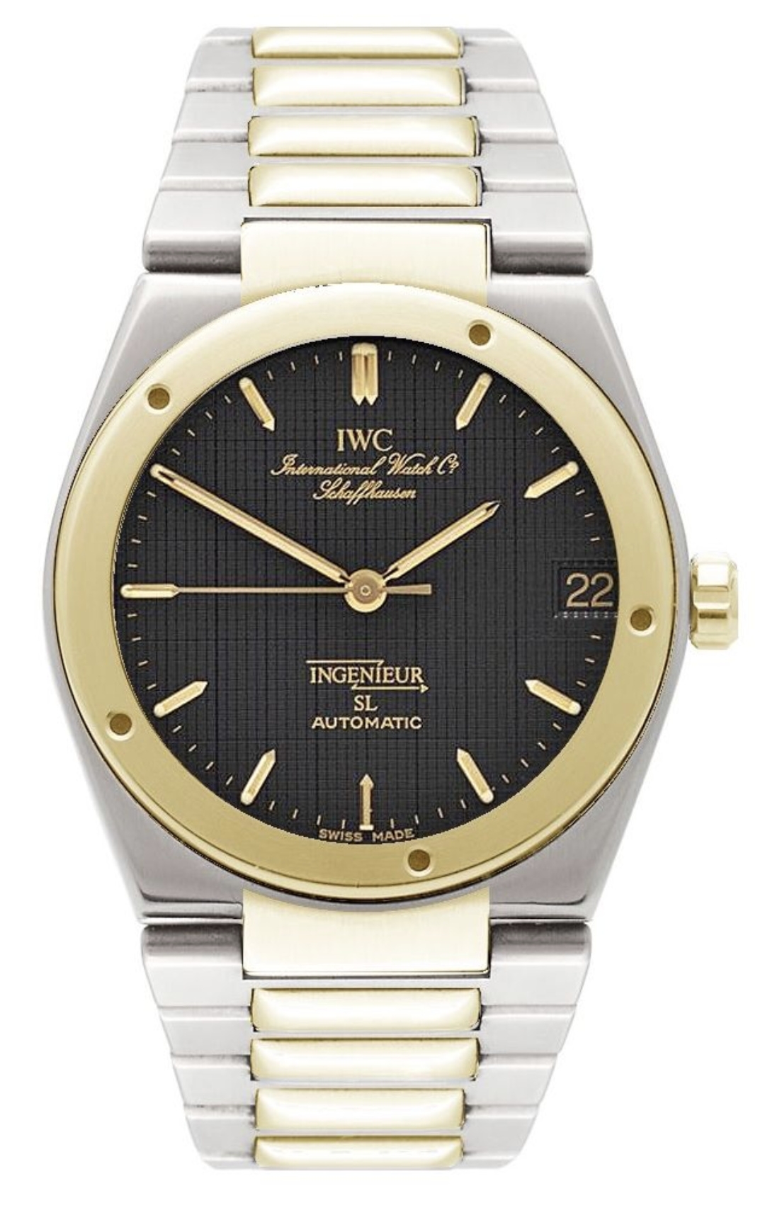 IWC IW3505-12 : Ingenieur SL Automatic Stainless Steel / Yellow Gold / Black / Bracelet