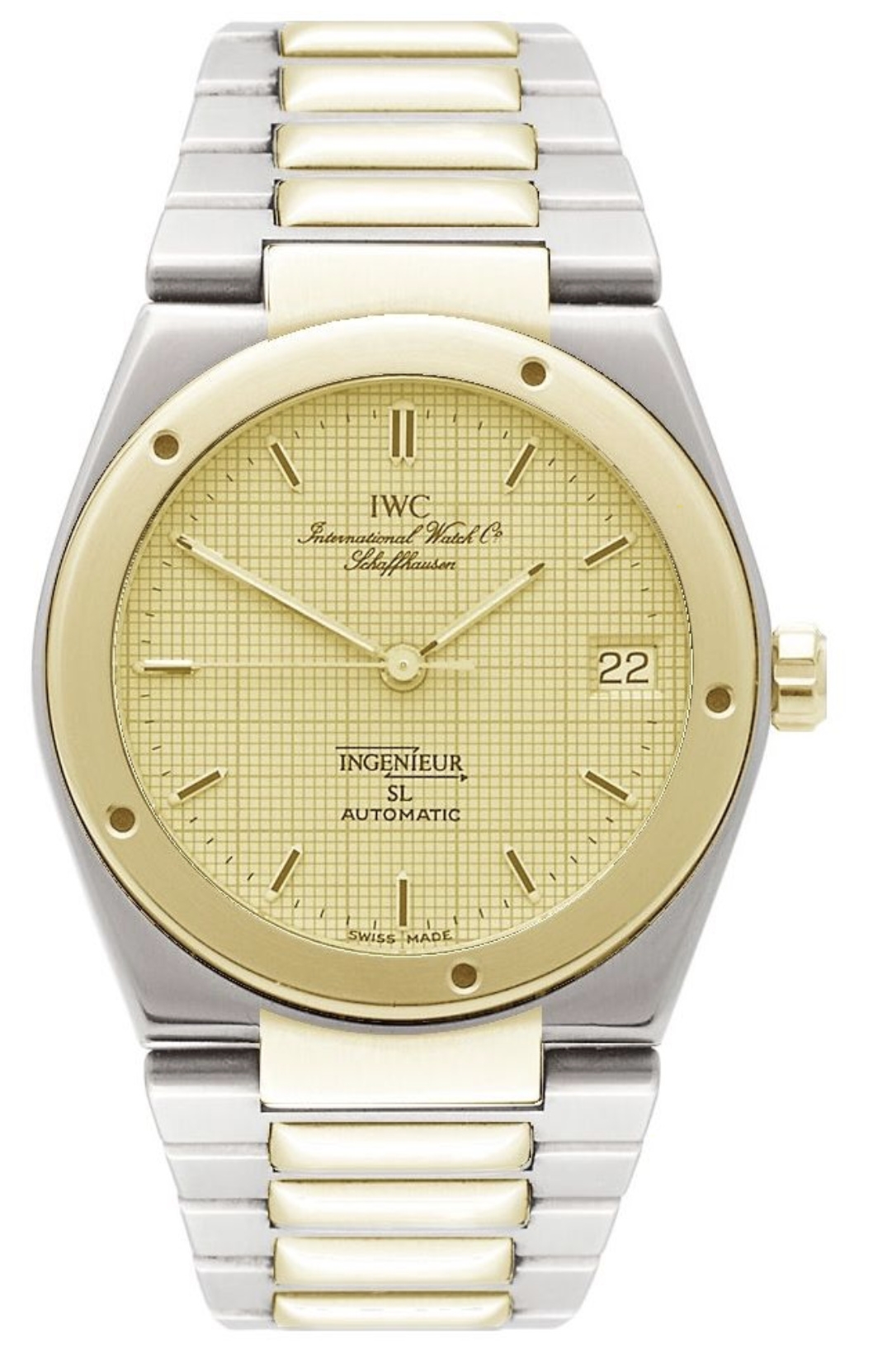 IWC IW3505-14 : Ingenieur SL Automatic Stainless Steel / Yellow Gold / Champagne / Bracelet