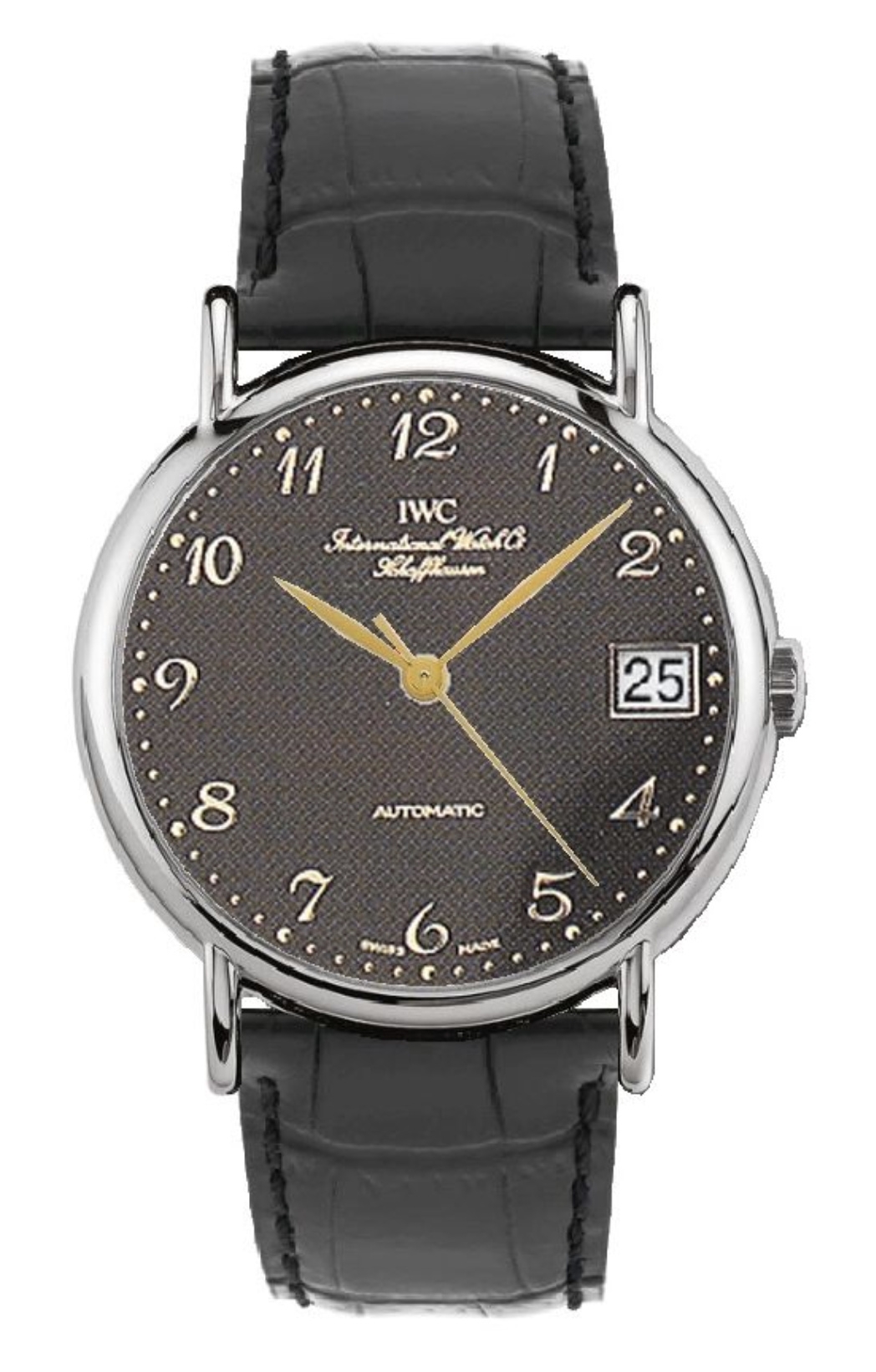 IWC IW3513-21 : Portofino Automatic Stainless Steel / Black - Breguet / Strap
