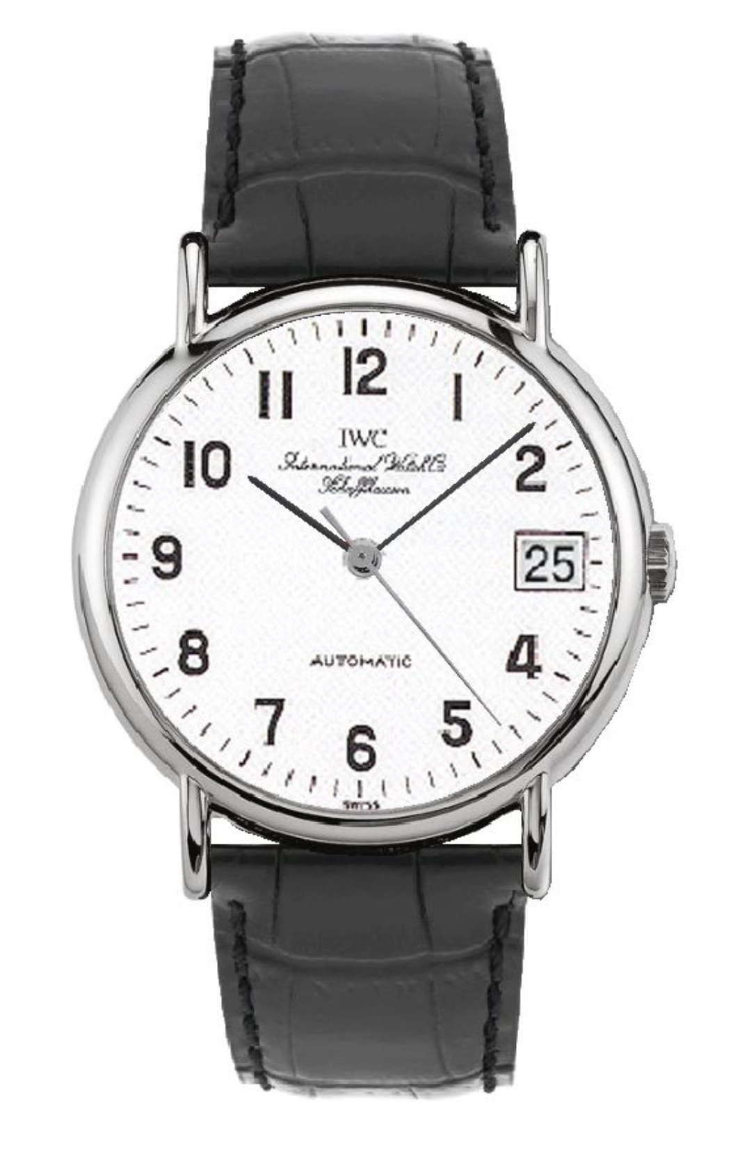 IWC IW3513-39 : Portofino Automatic Stainless Steel / White - Railroad / Strap