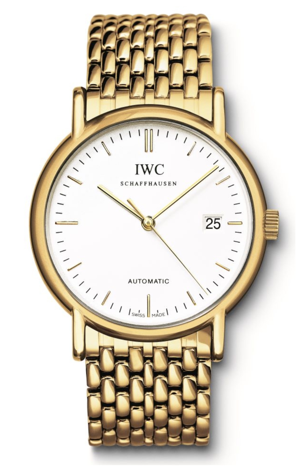 IWC IW3533-08 : Portofino Automatic / Yellow Gold / White / Bracelet