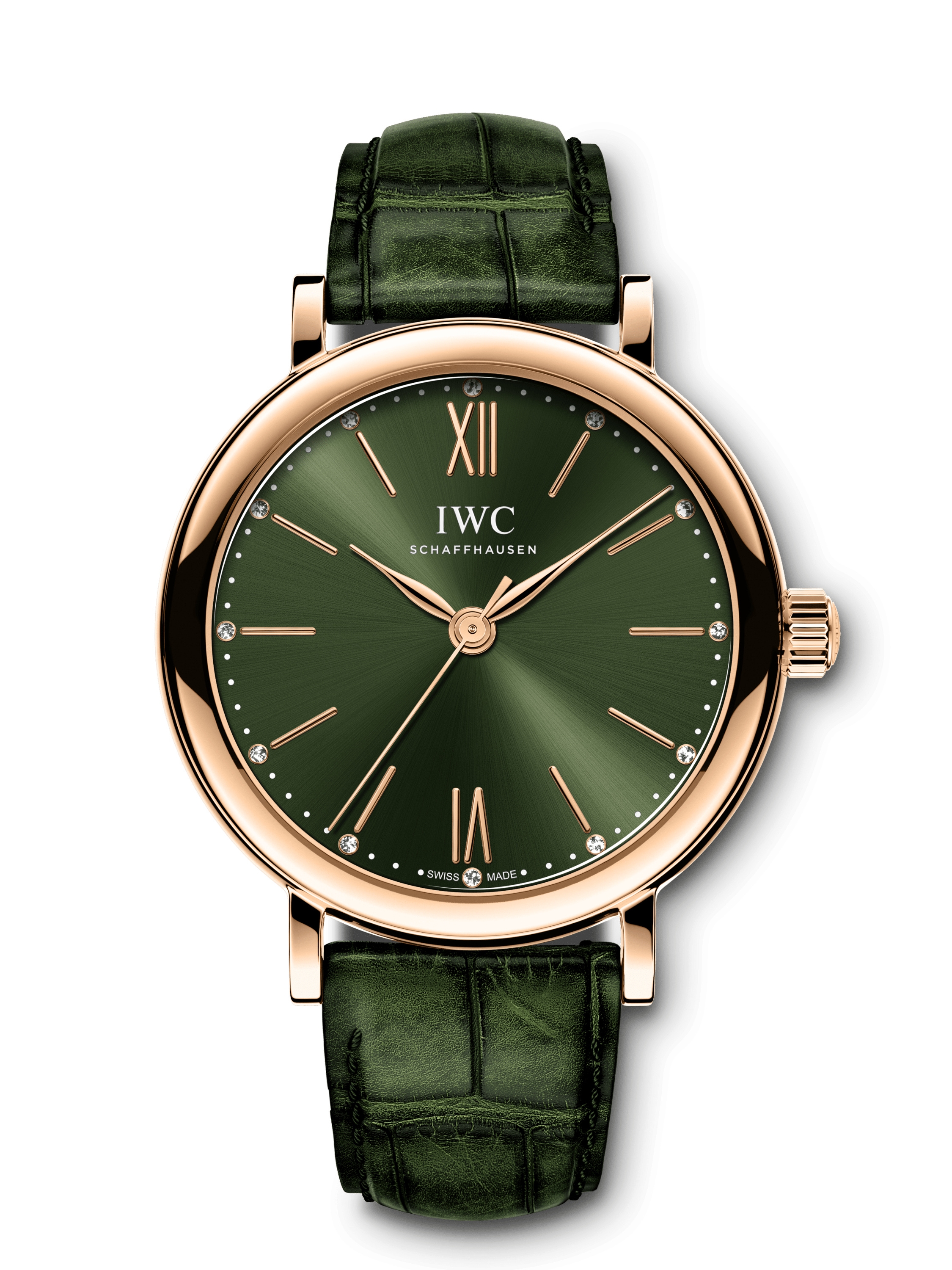 IWC IW3574-09 : Portofino 34 Red Gold / Green / Santoni