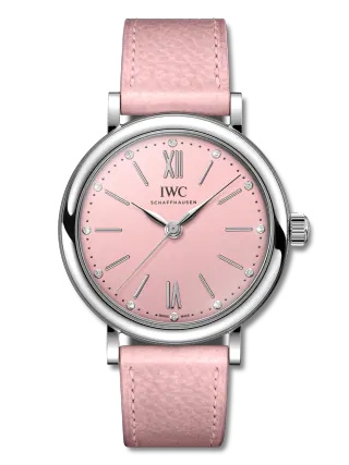 IWC IW3574-17 : Portofino 34 Stainless Steel / Peach Powder