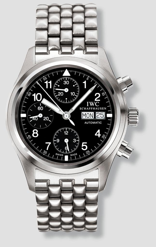 IWC IW3706-05 : Pilot's Watch Chronograph Stainless Steel / Black / German / Bracelet