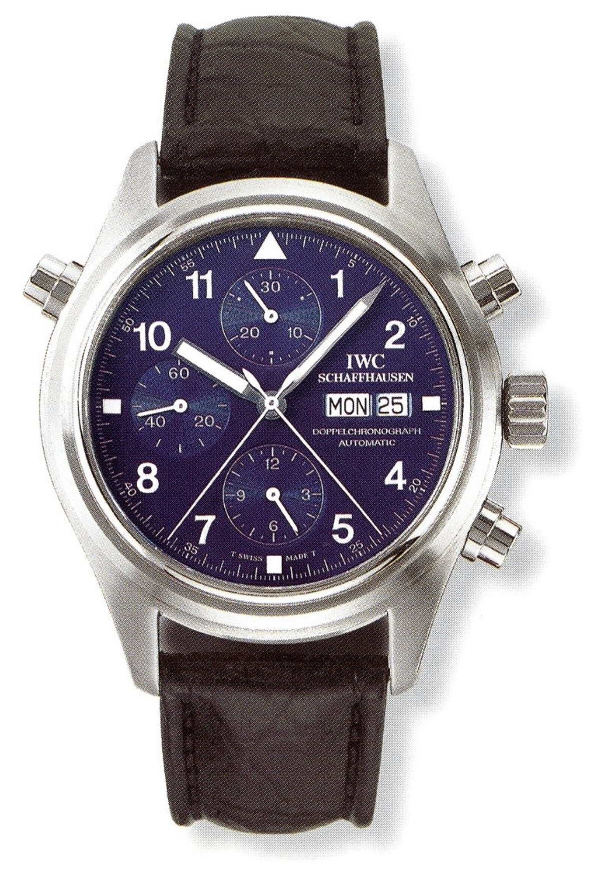 IWC IW3713-21 : Pilot's Watch Doppelchronograph Platinum / Blue / German