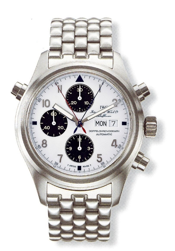 IWC IW3713-30 : Pilot's Watch Doppelchronograph Stainless Steel / White / Japan / Bracelet