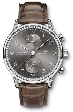 IWC IW3714-39 : Portuguese Chrono-Automatic White Gold / Ardoise / Diamond