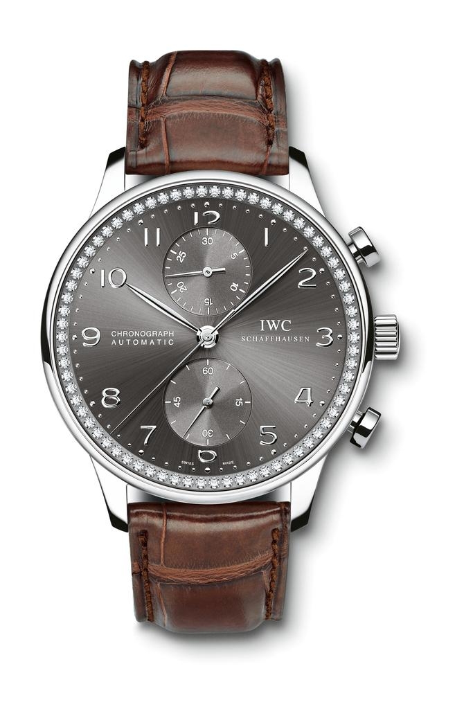 IWC IW3714-73 : Portuguese Chrono-Automatic White Gold / 80 Diamond