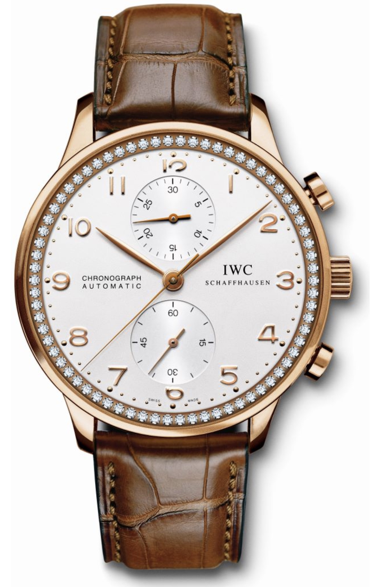 IWC IW3714-84 : Portugieser Chrono-Automatic Red Gold / Silver / Diamond