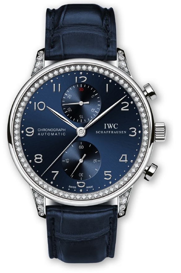 IWC IW3714-90 : Portuguese Chrono-Automatic White Gold / Diamond / Blue