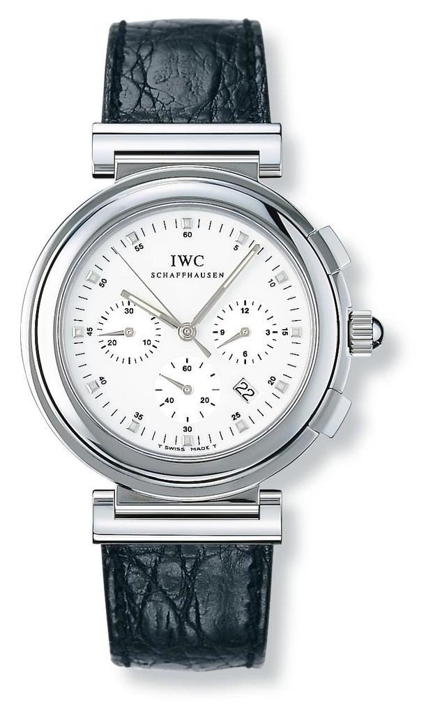 IWC IW3728-07 :  Da Vinci SL Chronograph MecaQuartz Stainless Steel / White / Croco