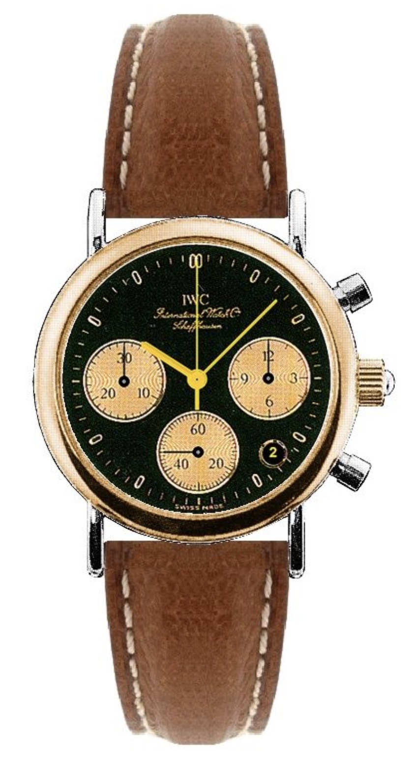 IWC IW3730-03 : Portofino Lady Chronograph MecaQuartz Stainless Steel / Rose Gold / Black / Calf
