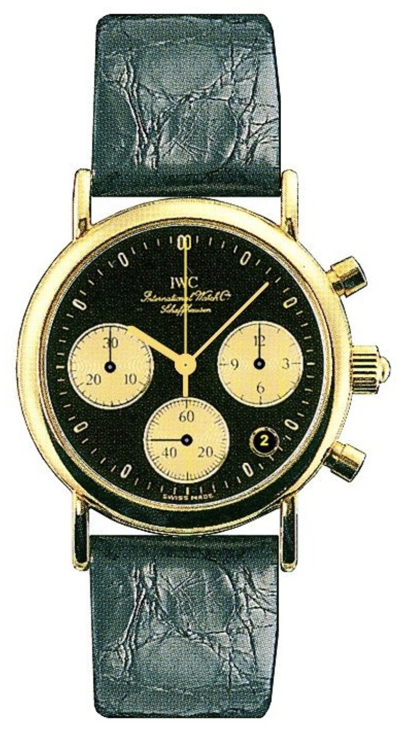 IWC IW3730-07 : Portofino Lady Chronograph MecaQuartz Yellow Gold / Black / Alligator