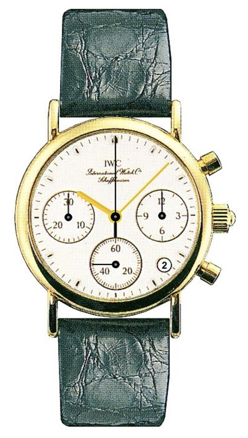 IWC IW3730-08 : Portofino Lady Chronograph MecaQuartz Yellow Gold / White / Alligator