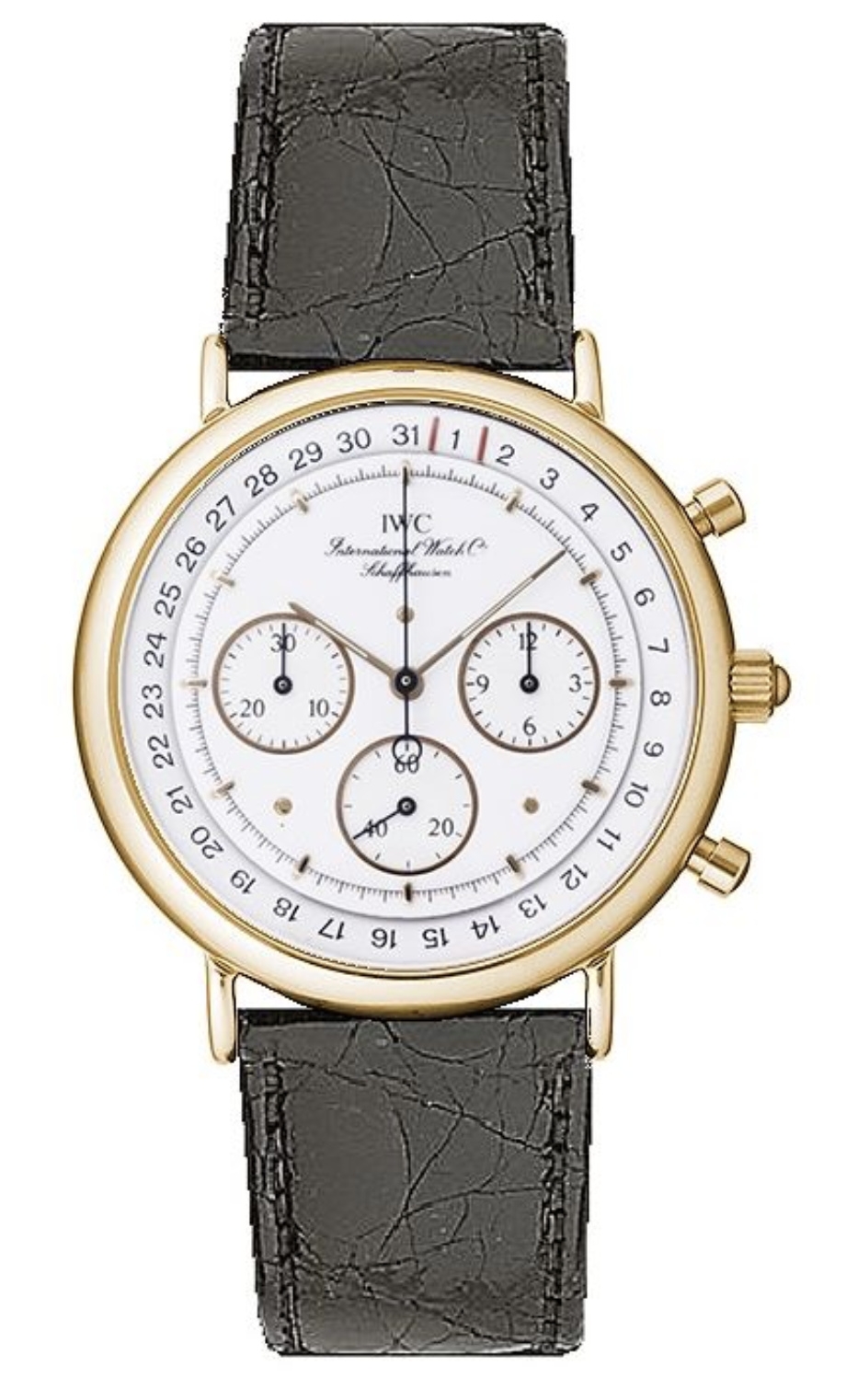 IWC IW3731-01 : Portofino Chronograph MecaQuartz Yellow Gold / White / Alligator