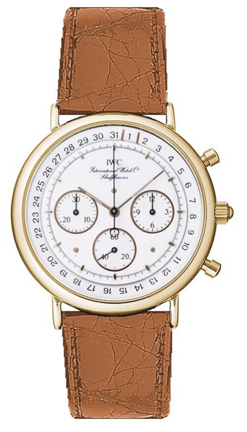 IWC IW3731-02 : Portofino Chronograph MecaQuartz Yellow Gold / White / Alligator