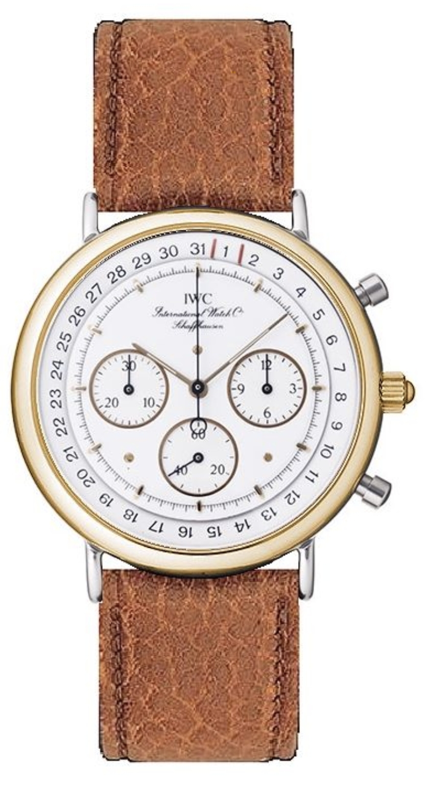 IWC IW3731-03 : Portofino Chronograph MecaQuartz Stainless Steel / Yellow Gold / White / Alligator