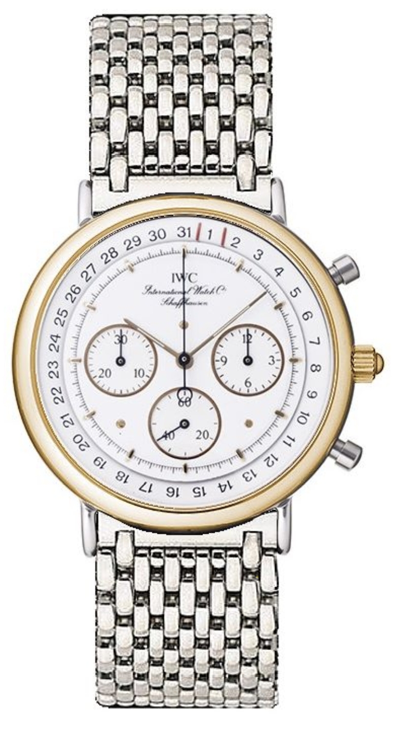 IWC IW3731-04 : Portofino Chronograph MecaQuartz Stainless Steel / Yellow Gold / White / Bracelet