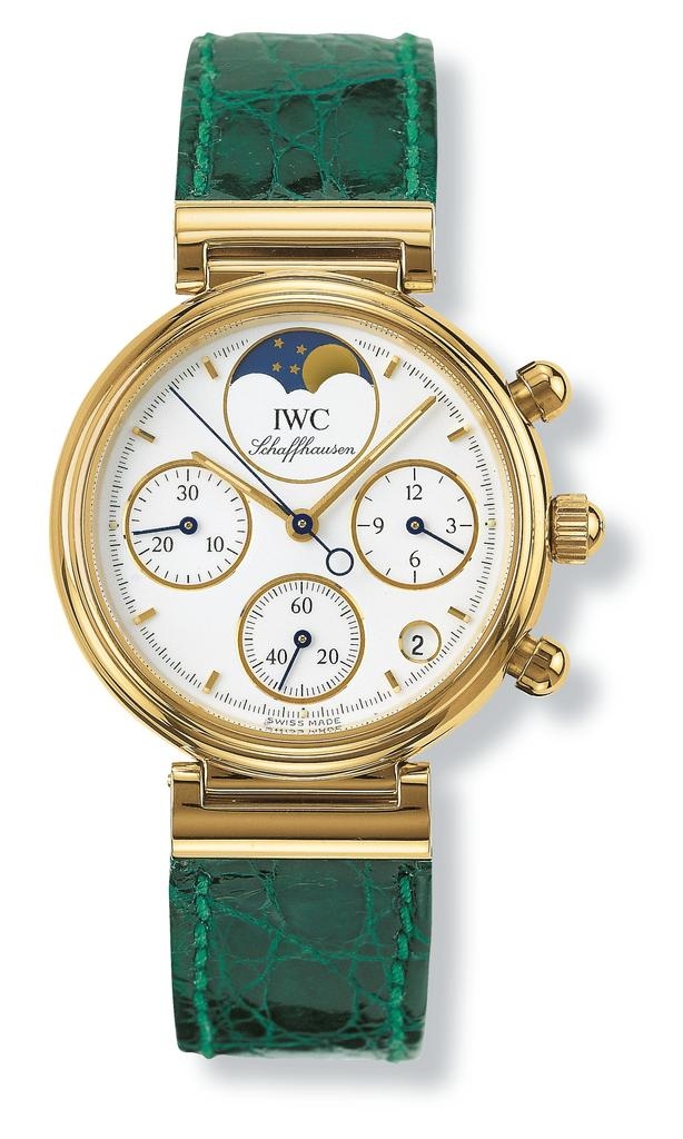 IWC IW3736-02 : Kleine Da Vinci Yellow Gold / White / Green Croco