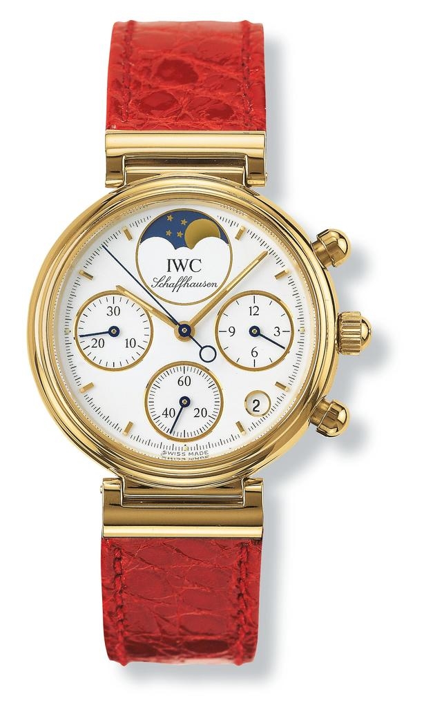 IWC IW3736-03 : Kleine Da Vinci Yellow Gold / White / Red Croco